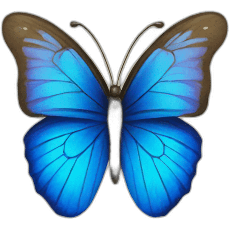 butterfly with blue heart  emoji