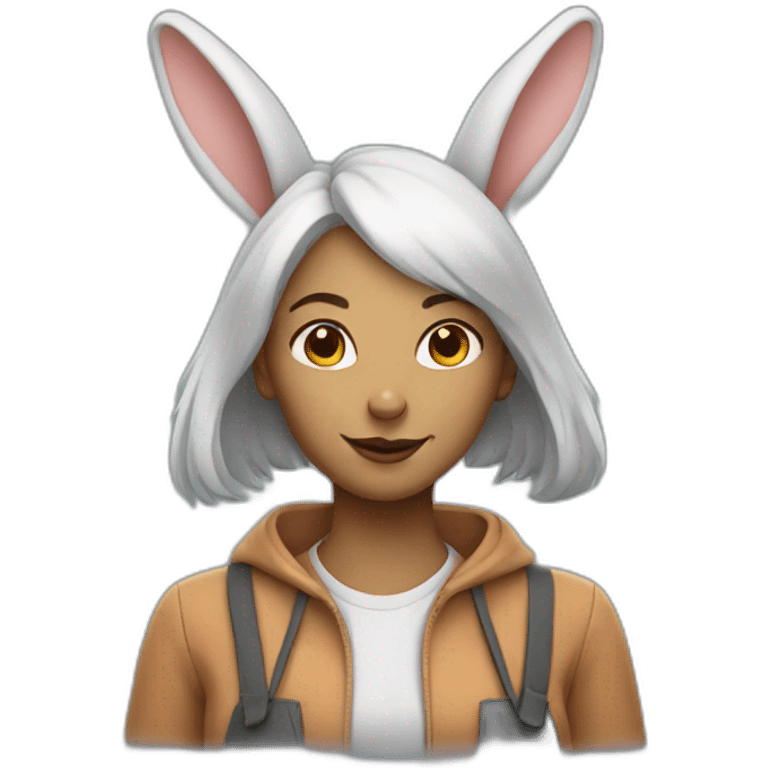 rabbit woman emoji