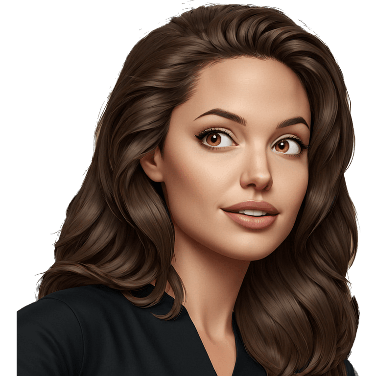 brown haired girl portrait emoji