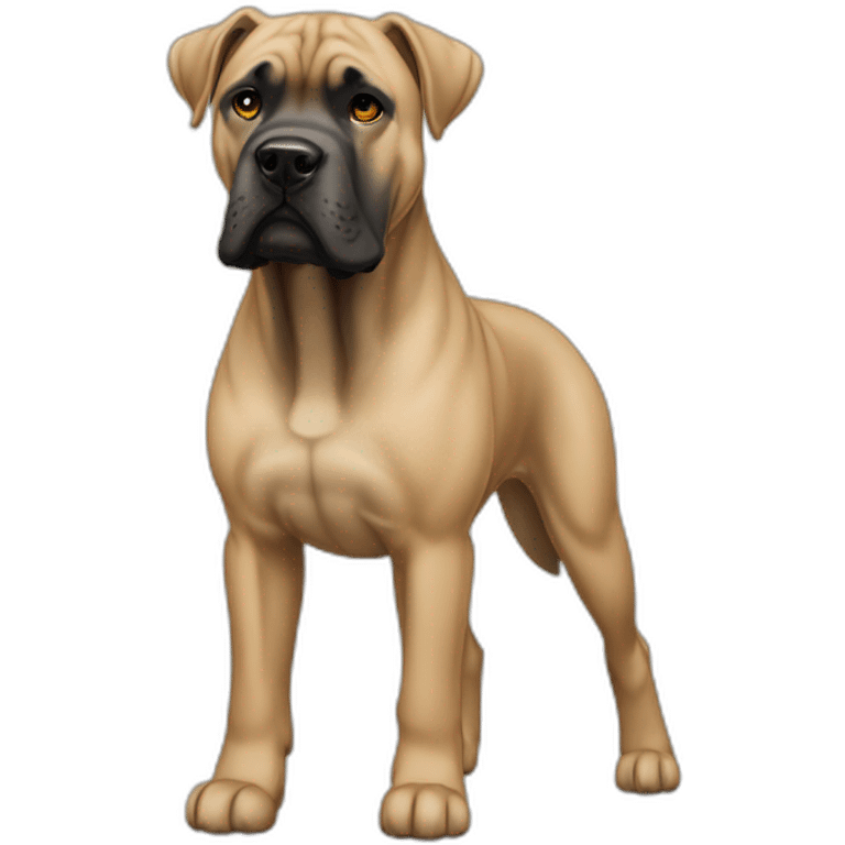 dog Cane Corso color fawn full body emoji