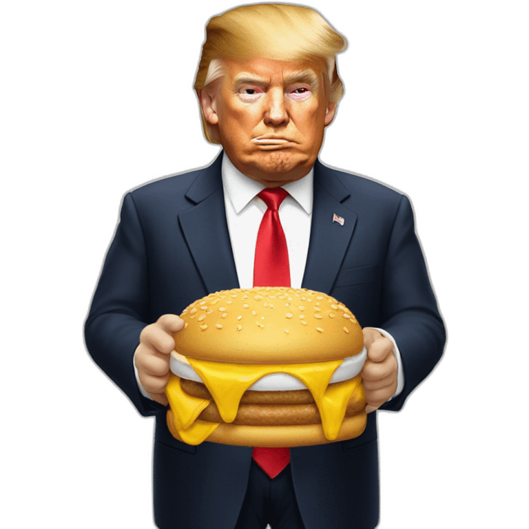 Donald-trump-eating-mcdonalds emoji