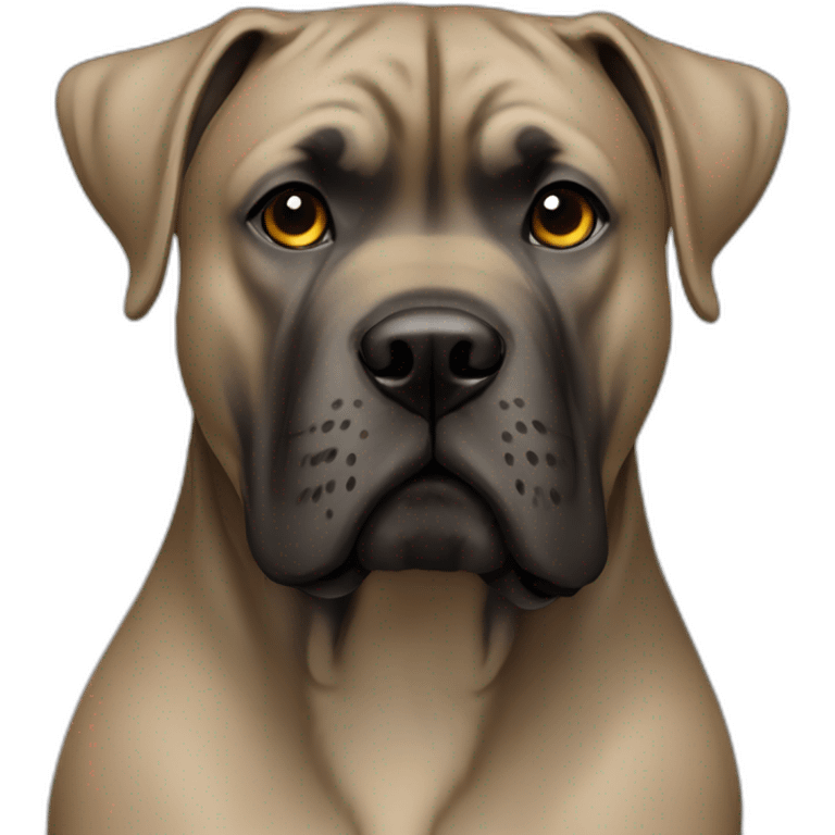 dog Cane Corso color fawn full body emoji