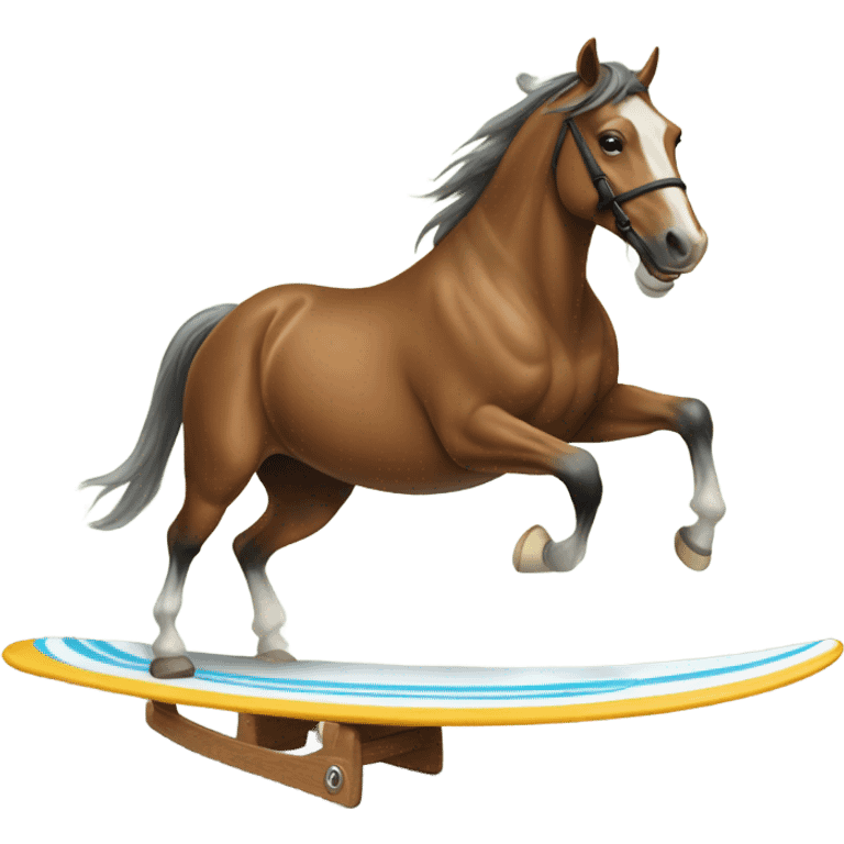 Horse on a surfboard  emoji