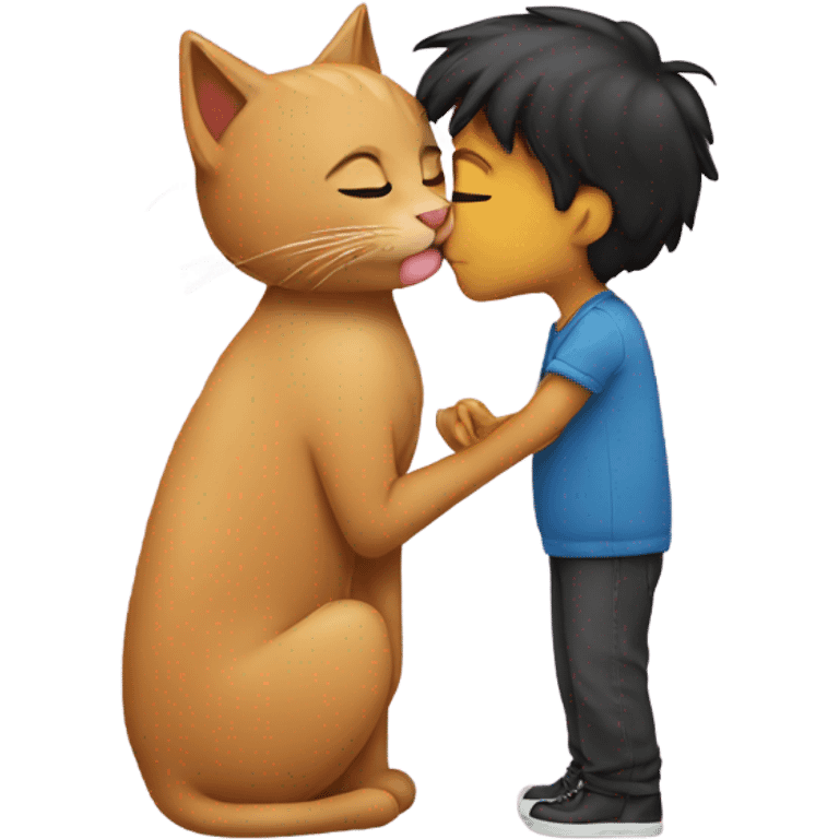 Kissing a cat emoji