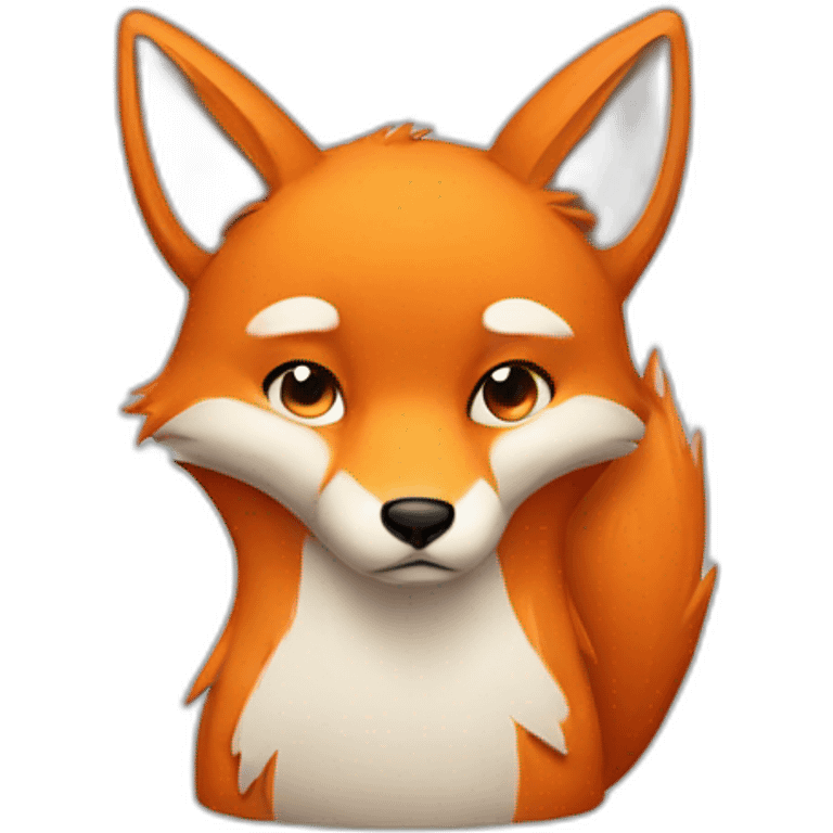 Sad fox emoji