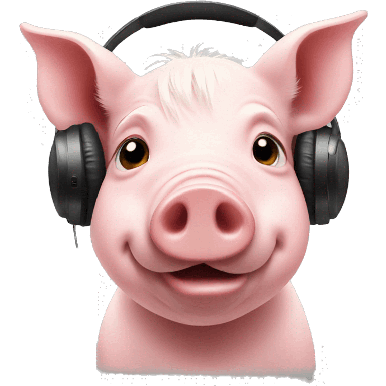 pig with headphone emoji