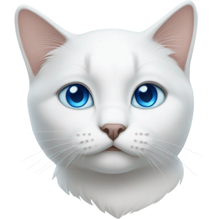 White cat with blue eyes  emoji