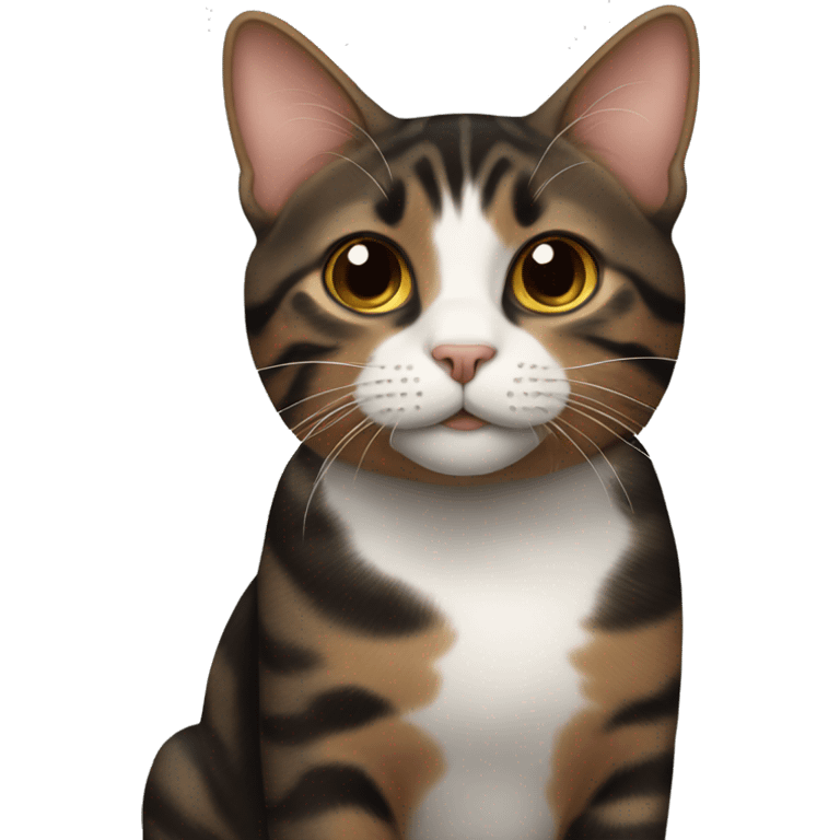 A black and brown tabby cat. emoji