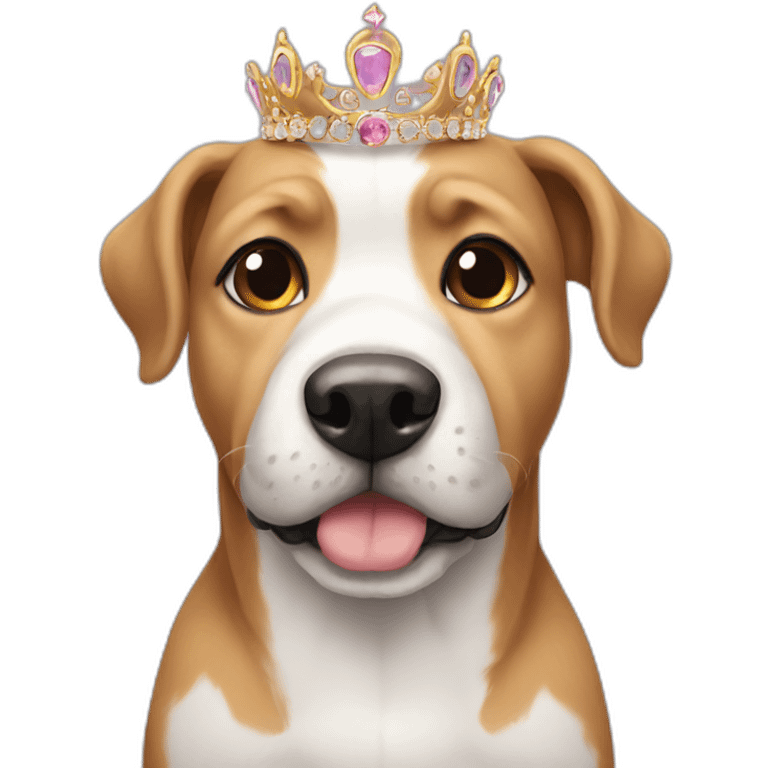 Dog wearing a tiara  emoji