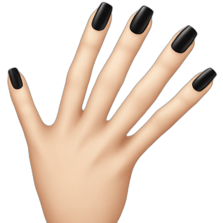 Black nail polish emoji