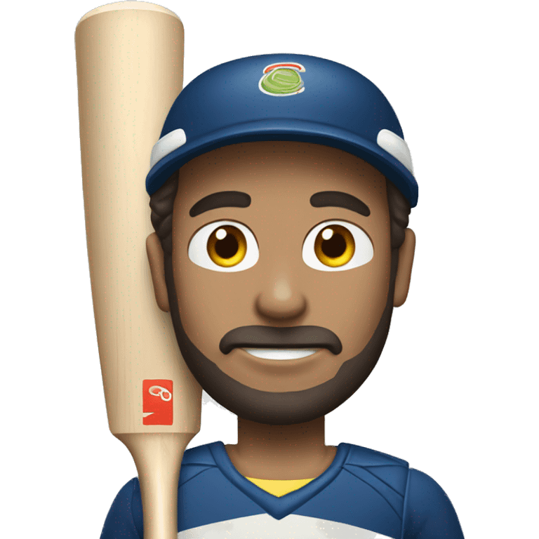 Man with cricket bat emoji