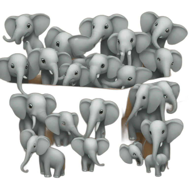 Box of elephants  emoji