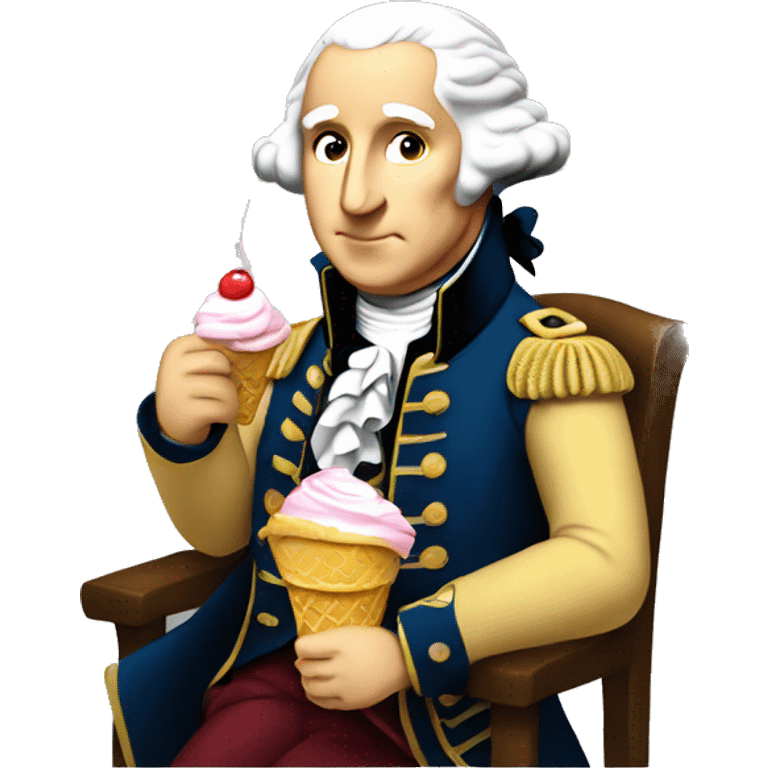 george washington eating ice cream emoji