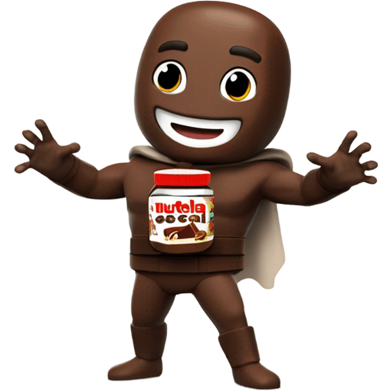 Nutella super hero happy emoji