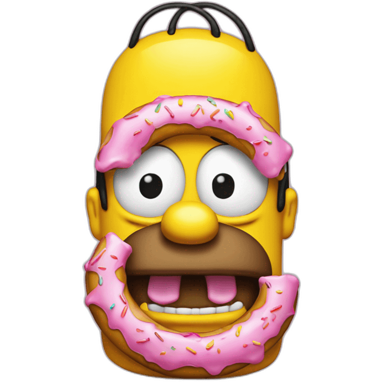 Homer Simpson mangeant un donuts emoji