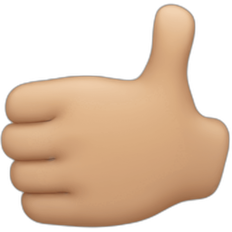 a sideways thumb emoji