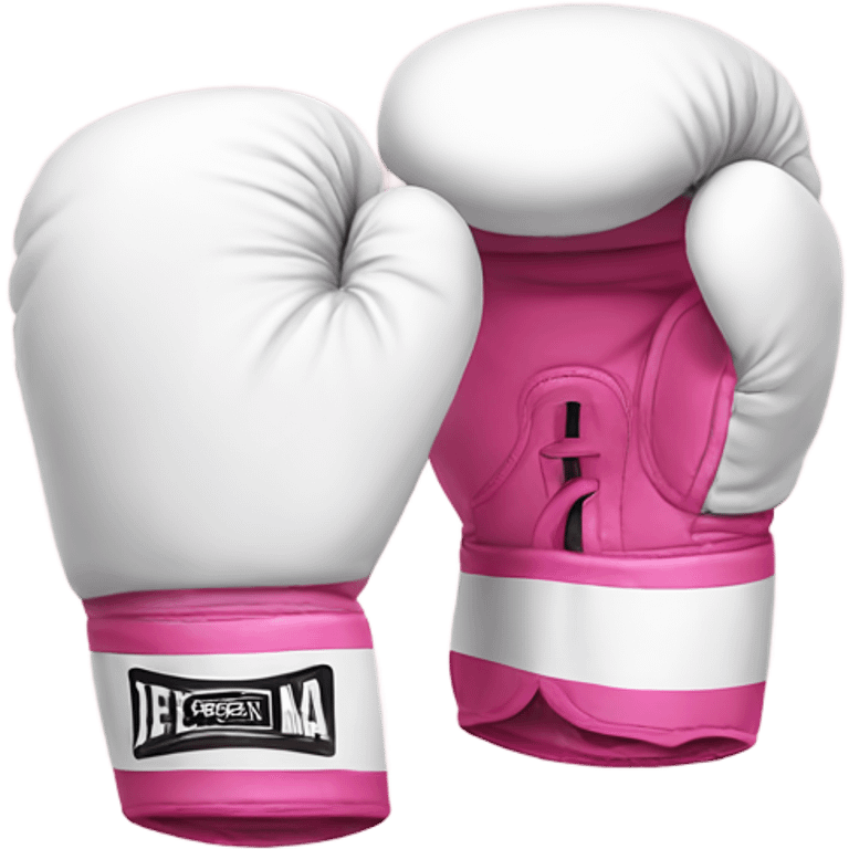 Boxing gloves pink and white  emoji