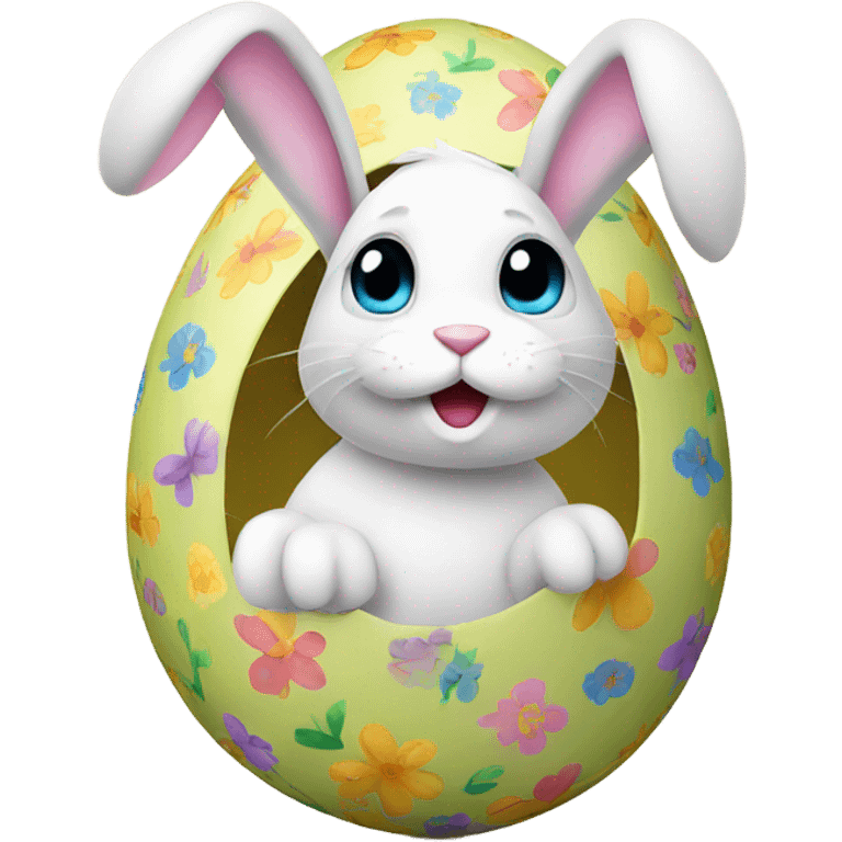 easter egg with a bunny all in Easter theme emoji