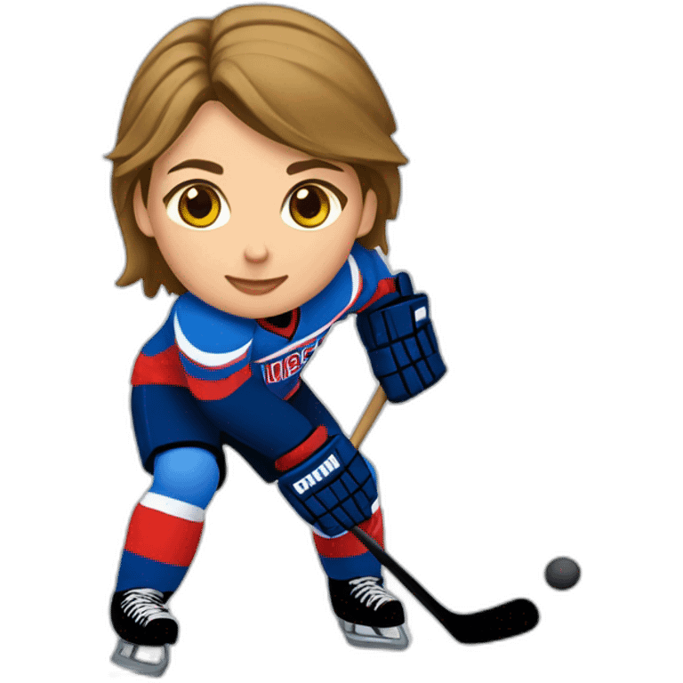 Jugadora de hockey número 27 emoji