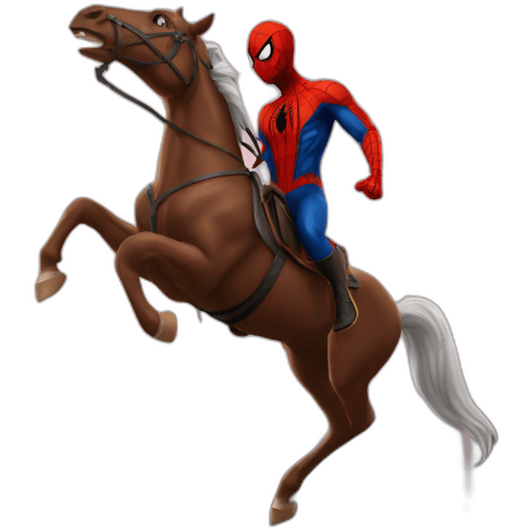 Spiderman sur un cheval emoji