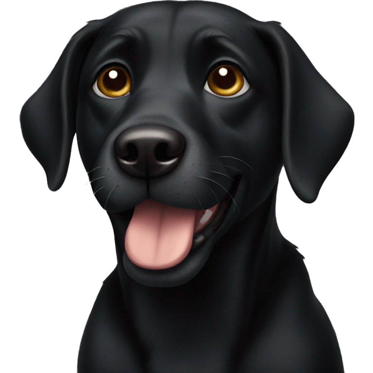 Black dog  emoji