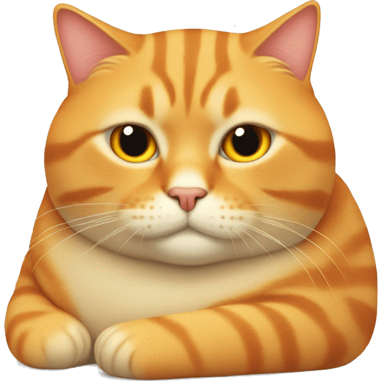 fat orange cat laying down emoji