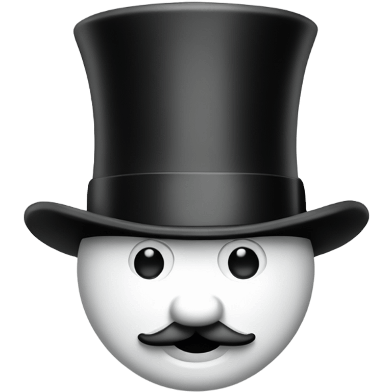 Monopoly man top hat emoji