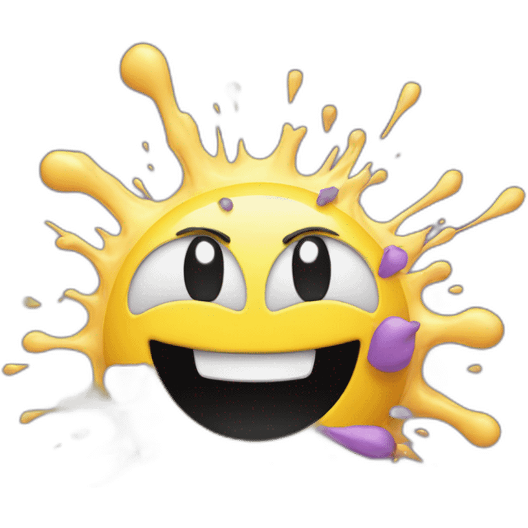 smiley ému avec smiley explosion en arrière plan emoji