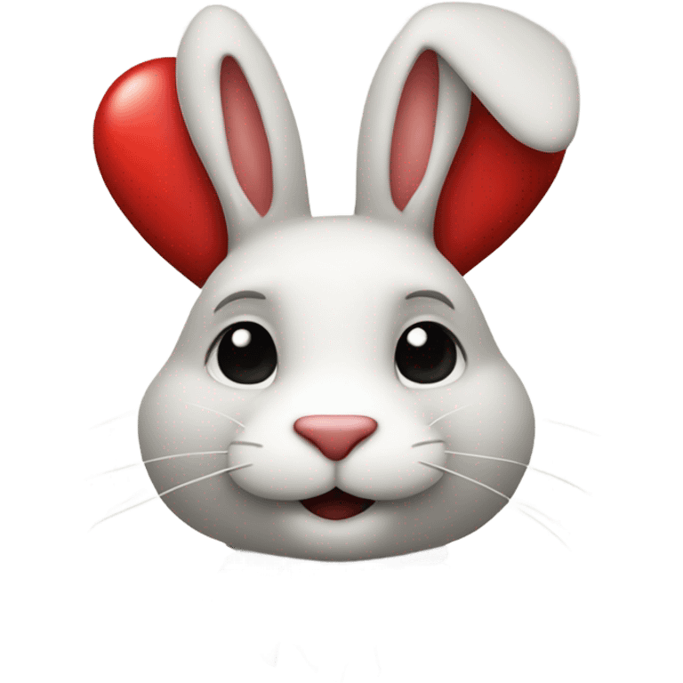 hase mit roten herz emoji