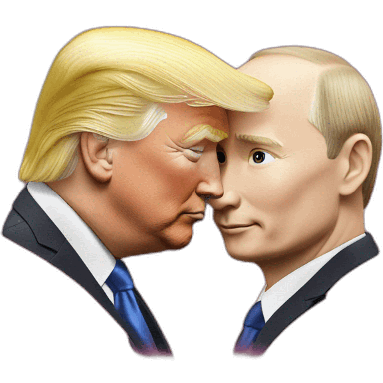 trump-and-putin-kissing,-lgbtq+ friendly, positivity, inclusiveness emoji