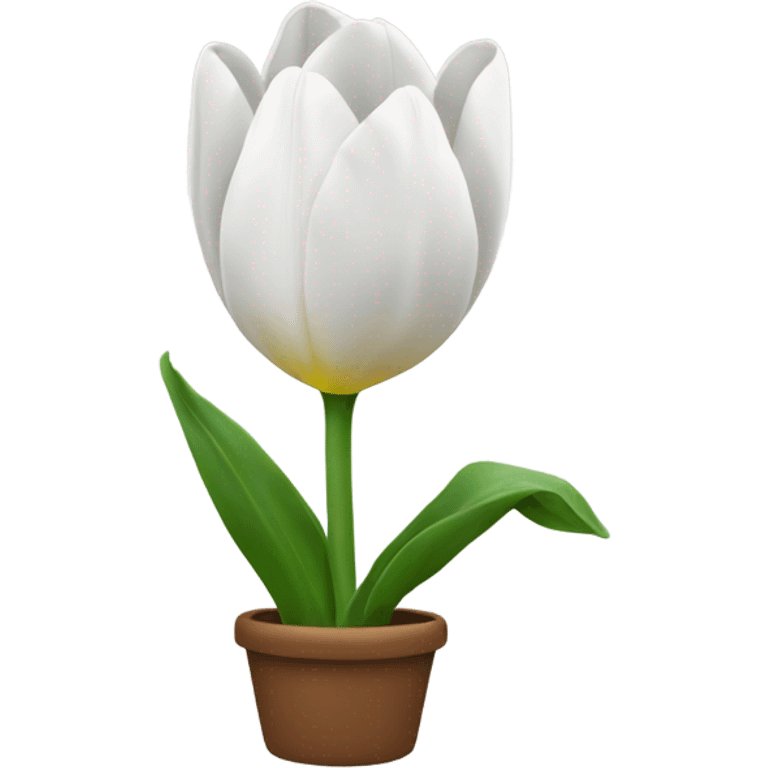 Tulpe in weiß emoji