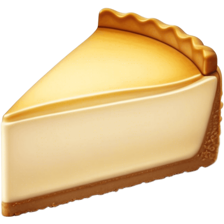 Cinematic Realistic Sernik Dessert Emoji, showcasing a rich, creamy cheesecake with a golden crust rendered with delicate textures and inviting, soft lighting. emoji