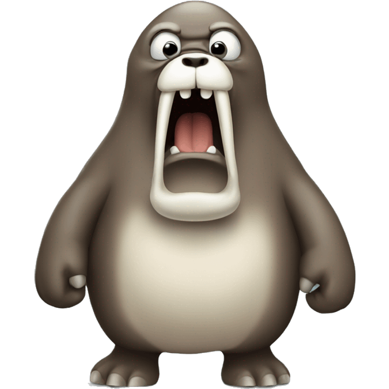 Angry walrus big tusk  emoji