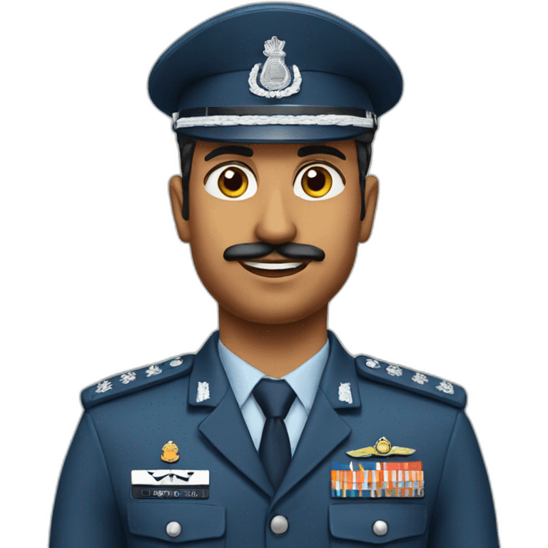 Indian air force officer emoji