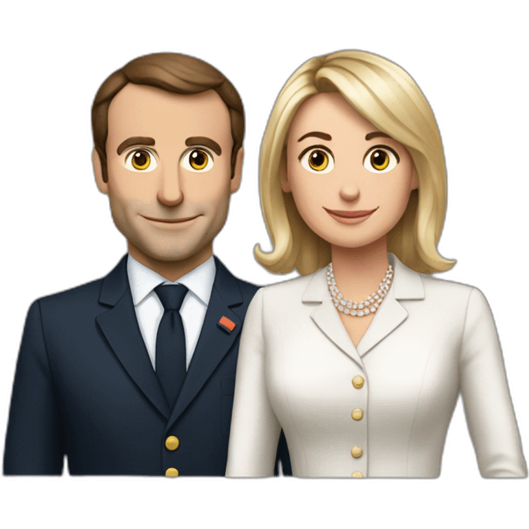 macron et brigitee emoji