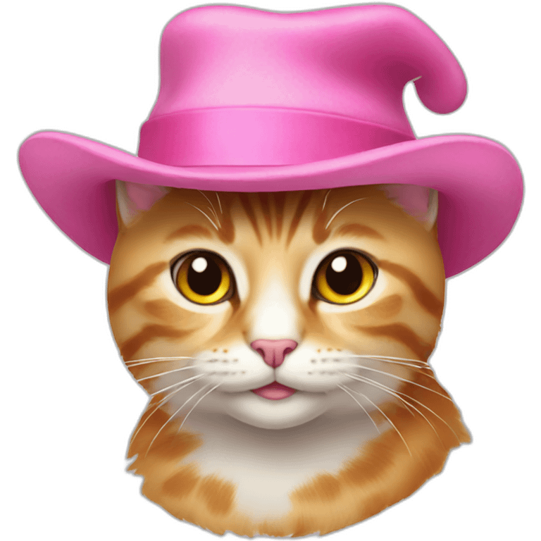 Cat in a pink hat emoji