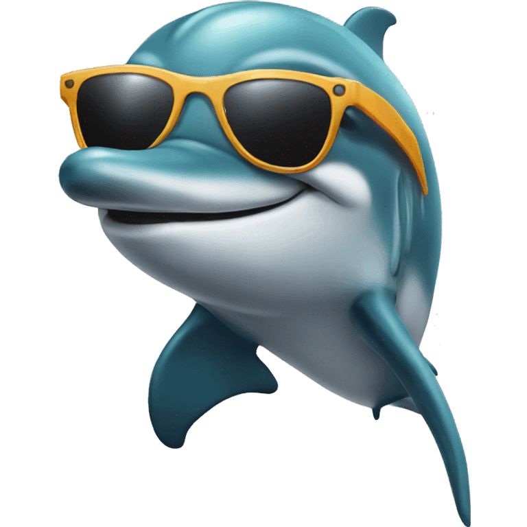 Dolphin with sunglasses emoji