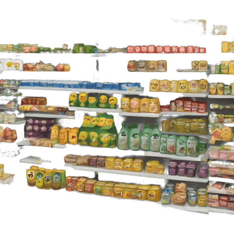 Supermarket shelves emoji