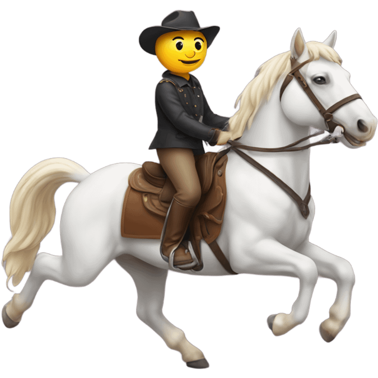 Cat riding a horse emoji