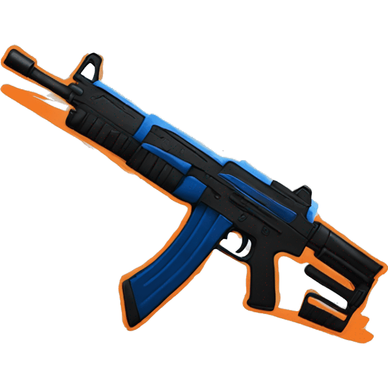 Counter strike 2 Emoji, (Example Counter Strike 2 Logo) Black Outline Color Scheme Orange Blue emoji