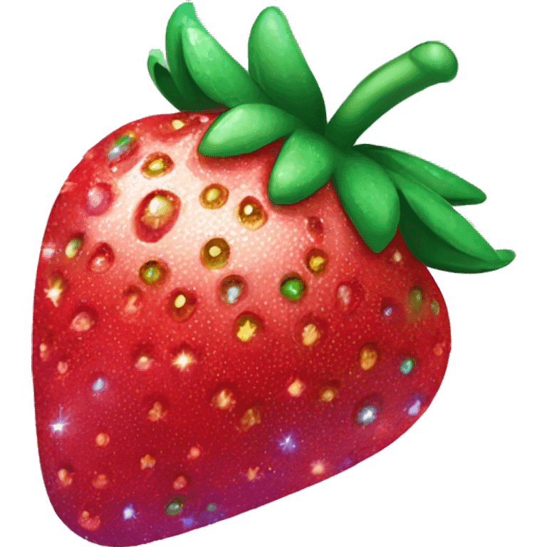 rainbow sparkle strawberry emoji