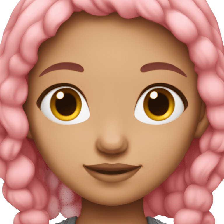 Light skin girl with pink hair  emoji