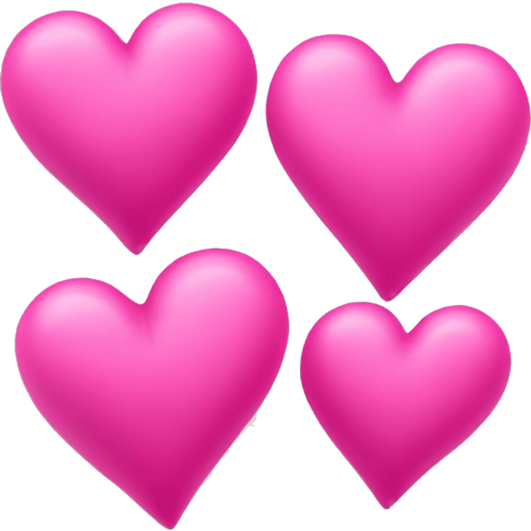 Triple hearts pink emoji