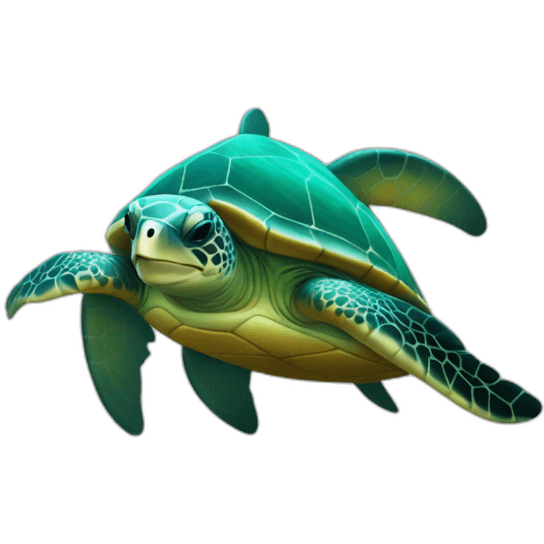 Sea turtle dolphin emoji