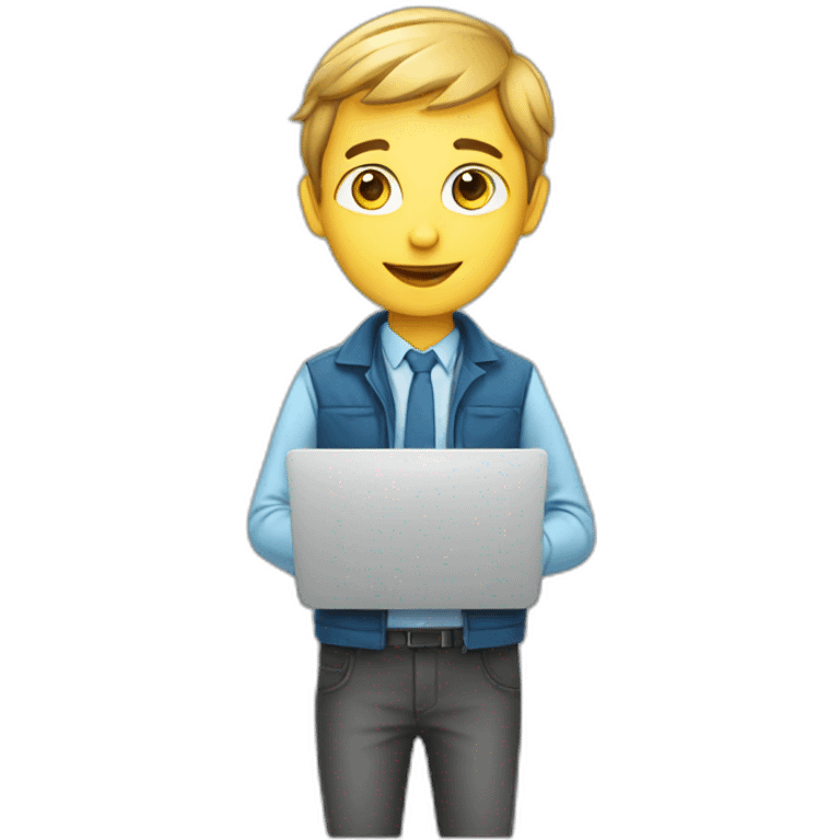 boy ppc specialist with laptop emoji