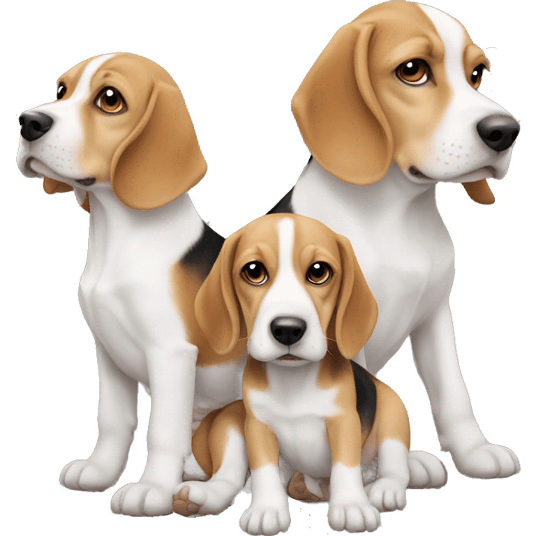 beagle with two blond babies boy emoji