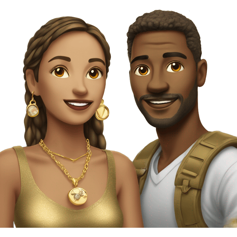 outdoor couple portrait in nature Juwelier in Gold emoji