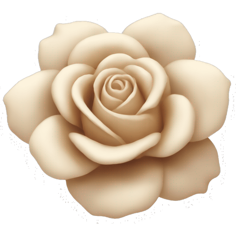 Make a cute beige flower/rose emoji