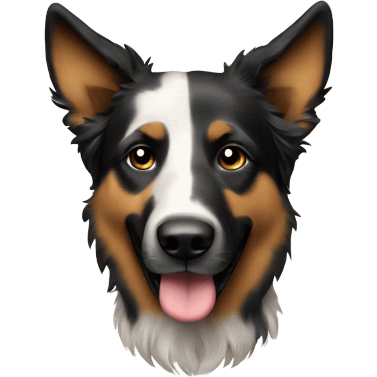 bohemian shepherd dog black emoji