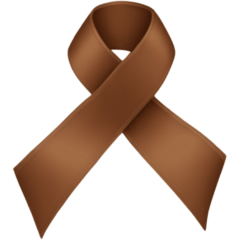 brown ribbon emoji